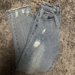 Distressed jeans